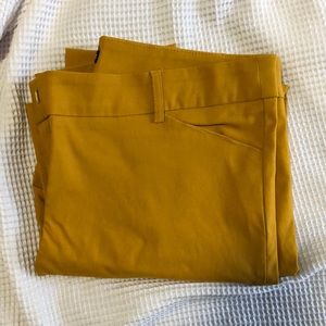 Stretchy Mustard Yellow Dress Pants